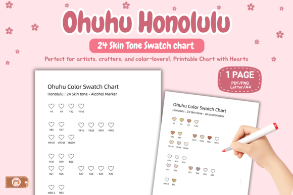 24 Skin Tones Ohuhu Marker Swatch – A Must-Have Tool for Artists and Color Lovers
