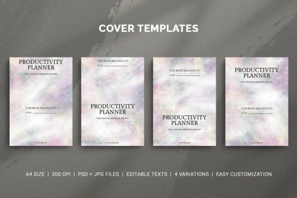 Boost Your Planner Collection with Productivity Planner Cover Template Set