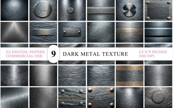 Dark Metal Texture Bundle: Elevate Your Designs with Industrial Elegance