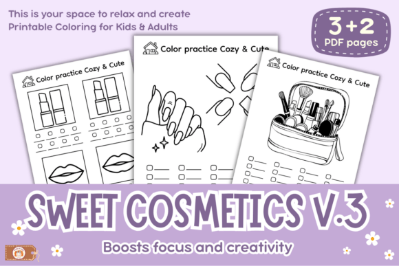 Discover the Joy of Creative Relaxation with Sweetie Cosmetic Coloring Practice Set