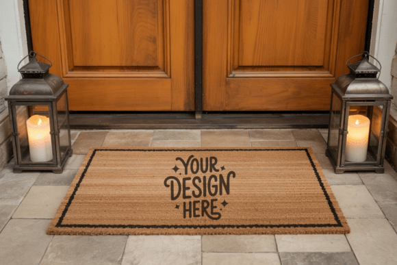 Doormat Mockup, Door Mat Mockup 46: A Practical Design Tool for Real-World Visuals