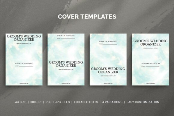 Elegant Wedding Planning Starts Here: The Groom’s Wedding Organizer Cover Template
