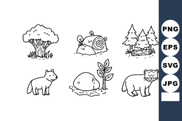 Forest Animals and Natural Elements