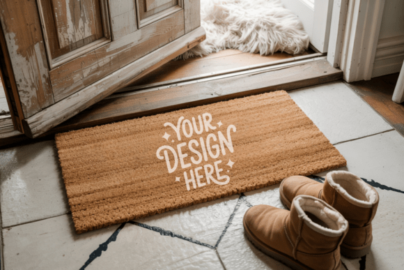 How to Use Doormat Mockup, Blank Doormat Mockup 6 in Real-World Design Workflows