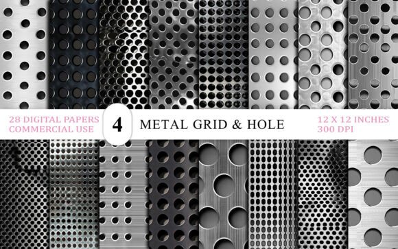 Industrial Metal Grid Hole Pattern Bg: A Practical Design Resource for Modern Creatives