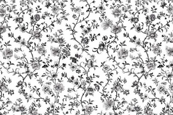 Toile De Jouy Pattern Vintage Kitchen 11