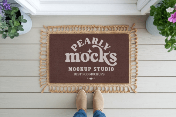 Transform Your Designs with Doormat Mockup, Blank Door Mat Mockup 6